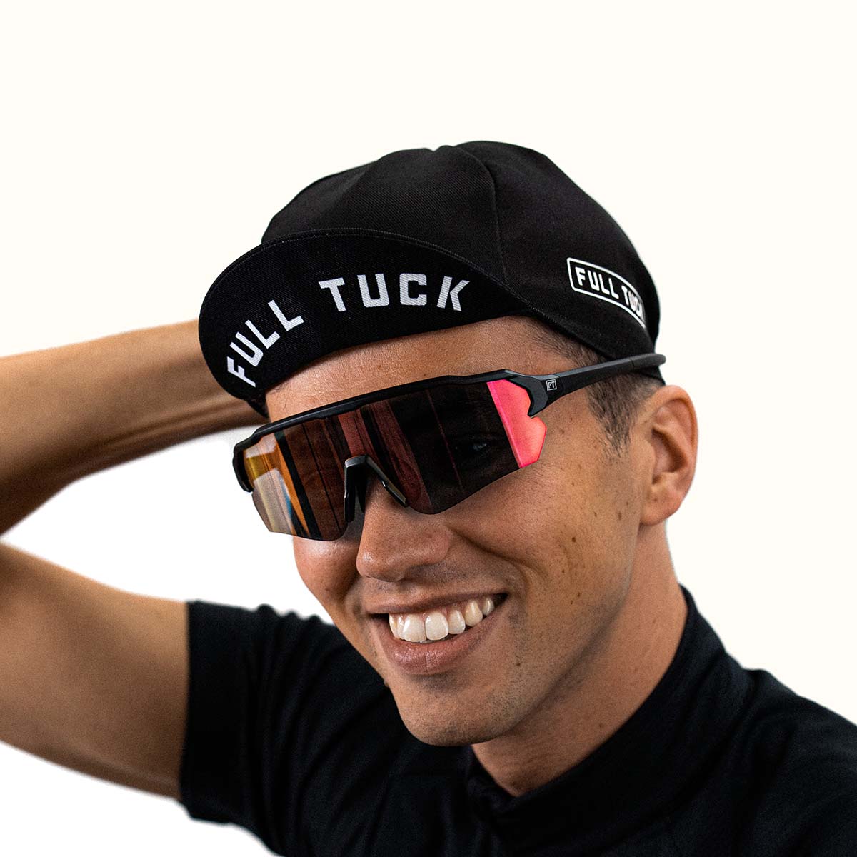 Black Cycling Cap